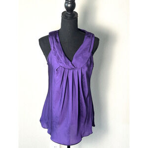 Women's Willi Smith Purple Sleeveless Top Blouse Size M
